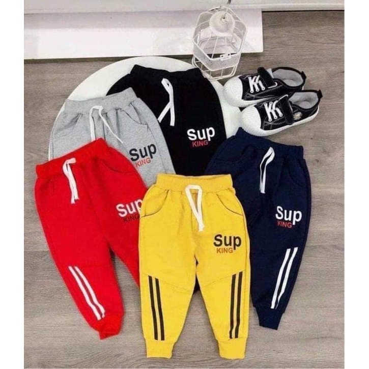 Quần nỉ ấm dáng thể thao cho bé trai, bé gái K057