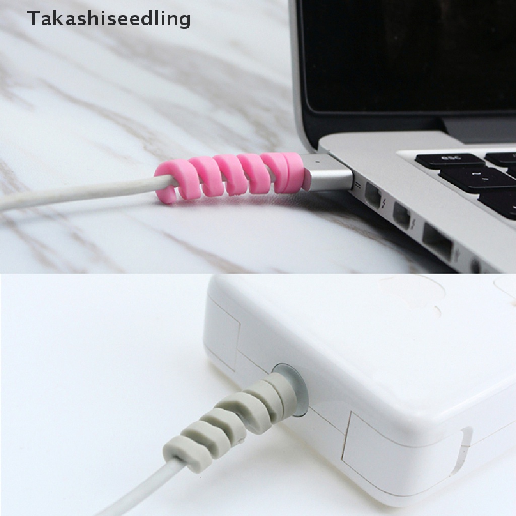 (Takashiseedling) Dây Lò Xo Quấn Bảo Vệ Dây Cáp Dữ Liệu