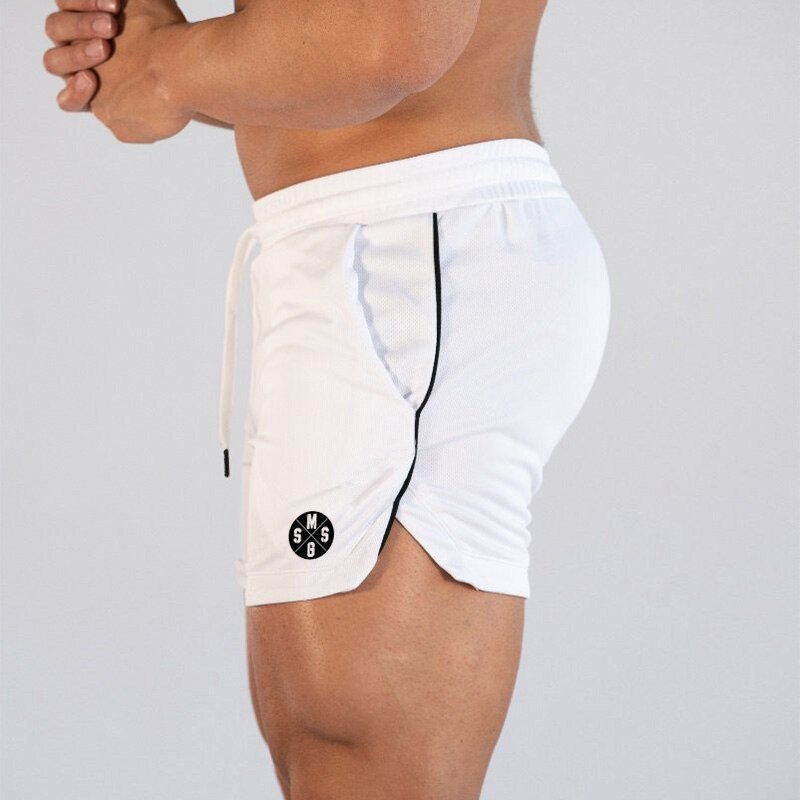 Gym Breathable Fitness Mens Muscle Comfortable  Bodybuilding Training Fashion Brand Workout Quick-drying Sports Running Shorts