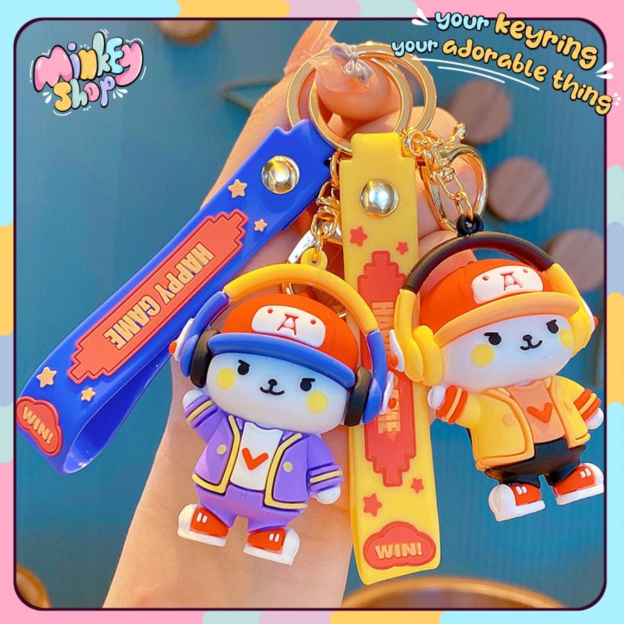 Móc Khoá Gấu HipHop Dễ Thương Đáng Yêu Phụ Kiện Túi Xách, Balo, Cặp Xách Cute 02MKG-MInkey
