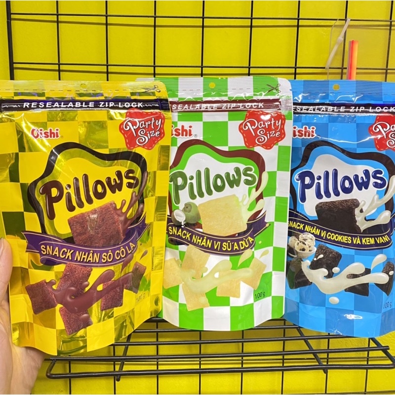 [Mã GROSALE1 giảm 8% đơn 500K] Snack nhân Oishi Pillows gói 100g