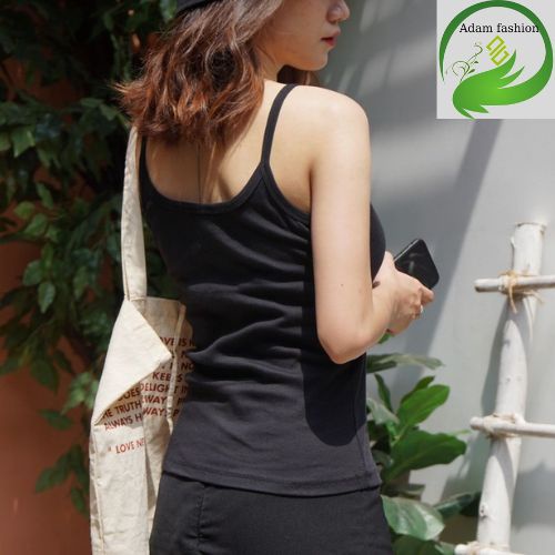 Áo thun hai dây nữ áo thun ôm nữ 2 dây . Áo hai dây sát nách màu trơn chất liệu cotton mềm mịn thoáng mát-kvindstore08