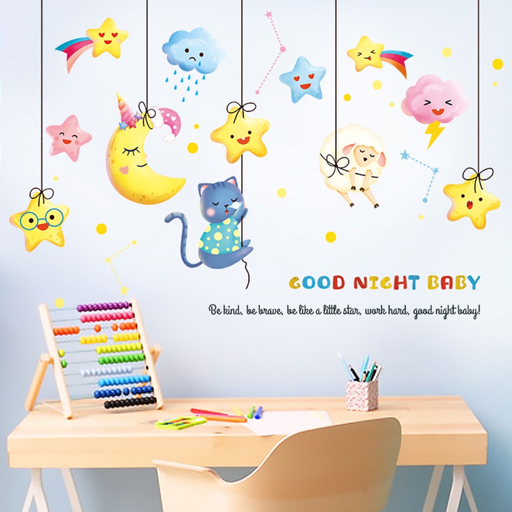 Decal dán tường Hàn Quốc cao cấp cho bé yêu mẫu Đèn cổ tích C92