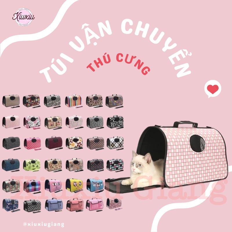 Túi Vận Chuyển Thú Cưng Hoạ Tiết Ngẫu Nhiên - Xiuxiu Giang