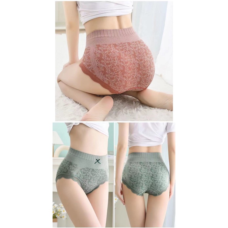 Quần Lót Nữ - Quần Lót cotton cao cấp viền ren thiết kế đính nơ nhỏ MÃ QL04