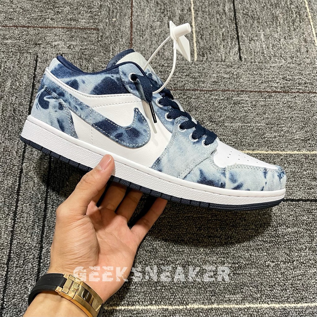 [GeekSneaker] Giày Air Jordan 1 Low - Denim - Washed