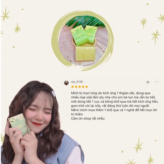 [Handmade] Xà bông thiên nhiên Khổ qua matcha hỗ trợ giảm mụn lưng mụn cơ thể dành cho body