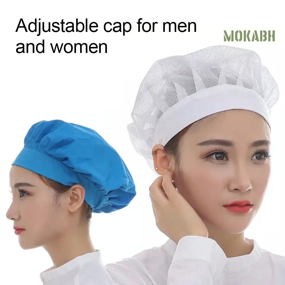 [Mũ & Nón] Mũ Đầu Bếp Phối Lưới Thoáng Khí Có Thể Điều Chỉnh Unisex Nhà Máy / Nhà Bếp