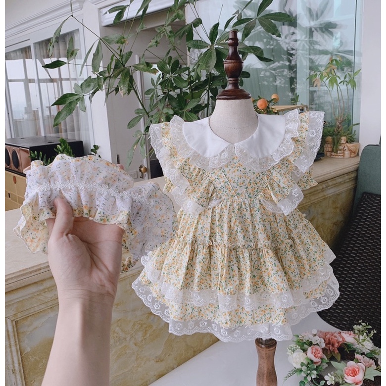Váy công chúa Váy Lolita hoa nhí tiểu thư cho bé