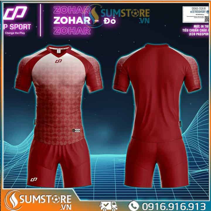 Áo Đá Banh Không Logo Zohar Đỏ Đô - Đồ Thể Thao Nam Nữ Cao Cấp CP Sport