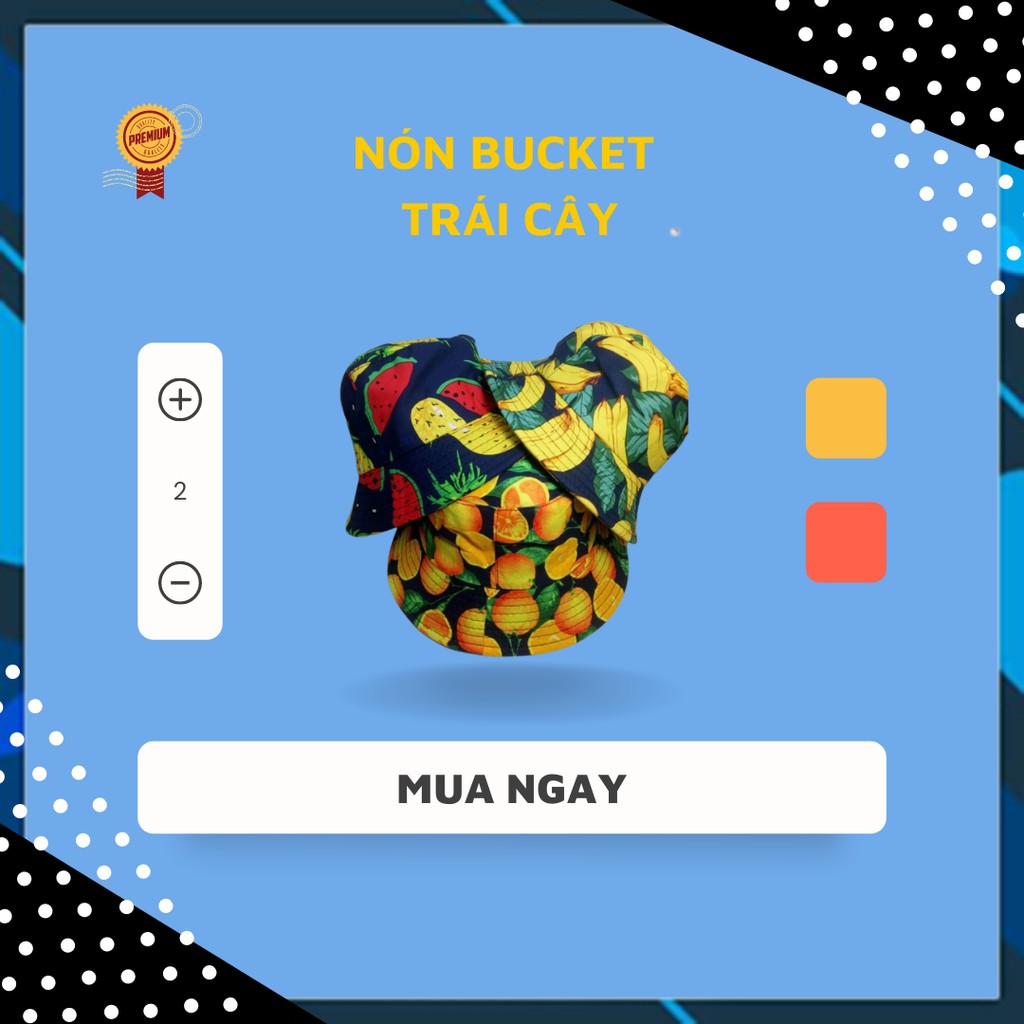 Nón Bucket Trái Cây 🔥 FREE SHIP 🔥 Nón Trái Cây Từ 3M Store