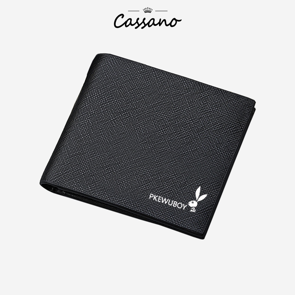 Ví vải nam Playboy cao cấp, bóp ví nam đựng tiền chất vải canvas 3 màu thời trang V99