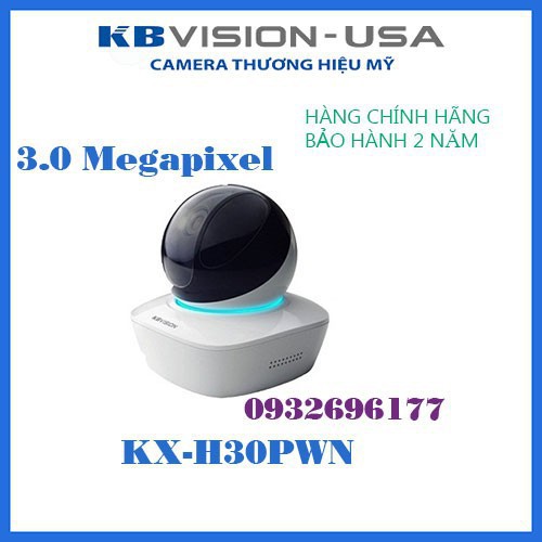 Camera IP Dome hồng ngoại không dây 3.0 Megapixel KBVISION KX-H30PWN
