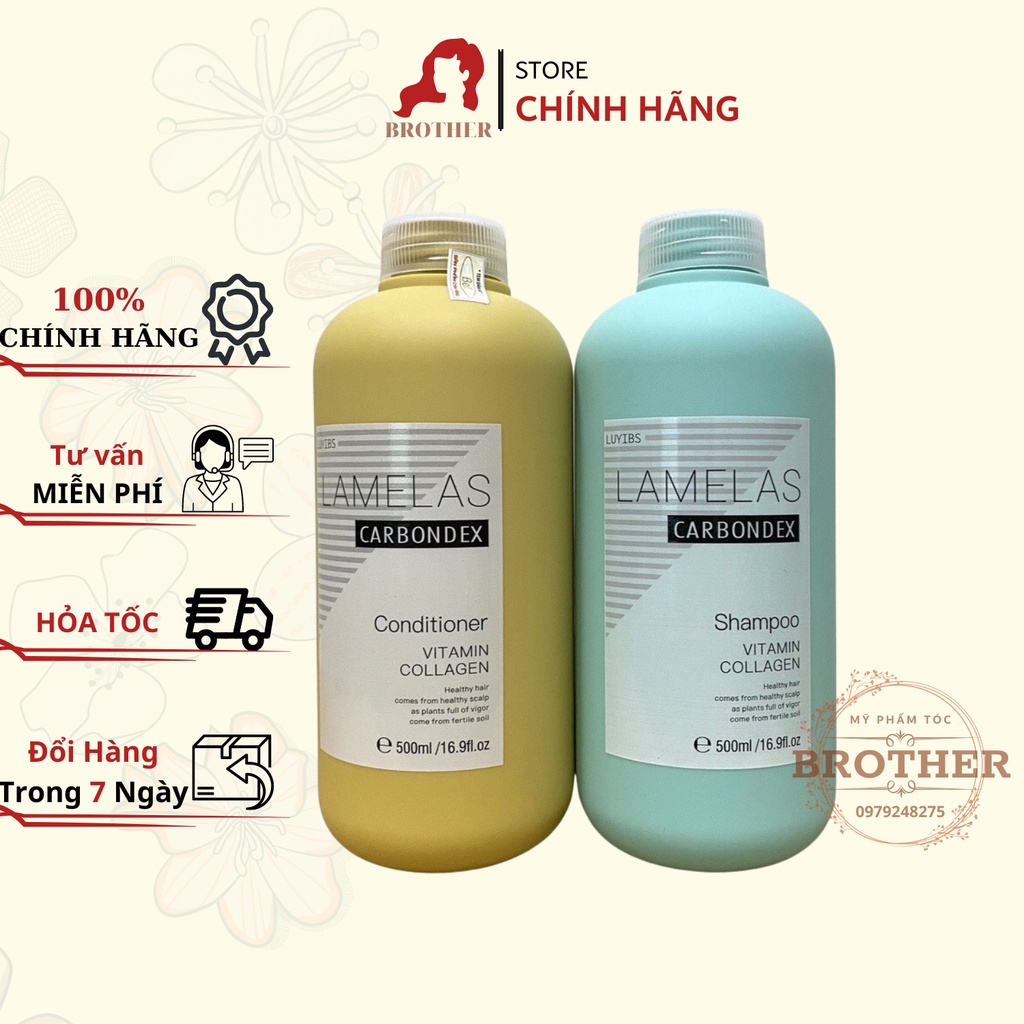 Cặp Dầu  Lamelas Carbondex 500ML – Chăm sóc tóc chuẩn Salon hàng hiệu