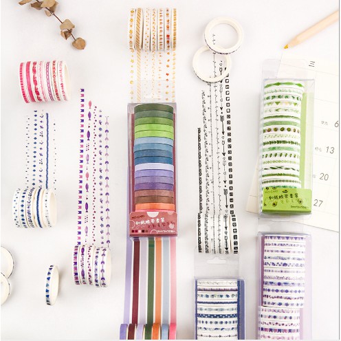 Set 20 cuộn Washi tape băng dính hỗ trợ trang trí DIY