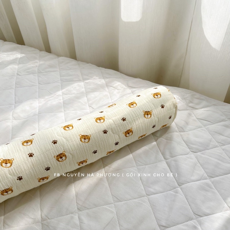 Gối ôm xô muslin chần bông cao cấp