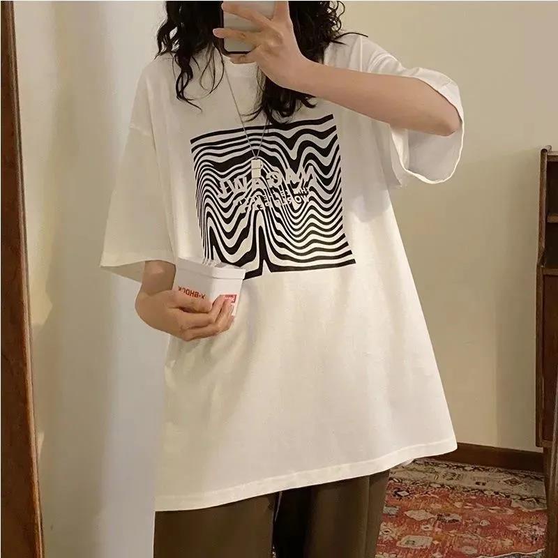 NRVP Áo Thun 100% Cotton Dáng Rộng Thời Trang Hàn Quốc Cho Nữ