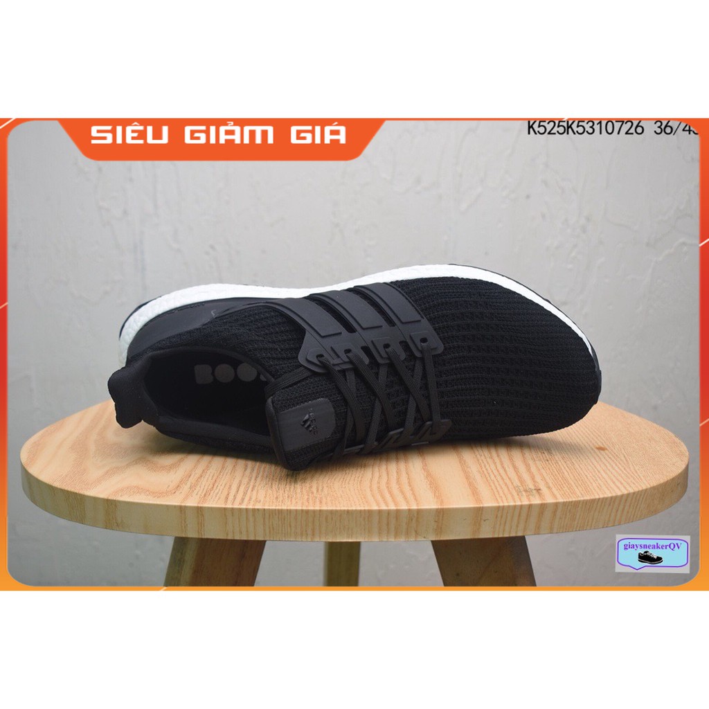 Giày Thể Thao Sneakers   ULTRA BOOST 4.0 đen đế trắng cực đẹp cho cả nam và nữ