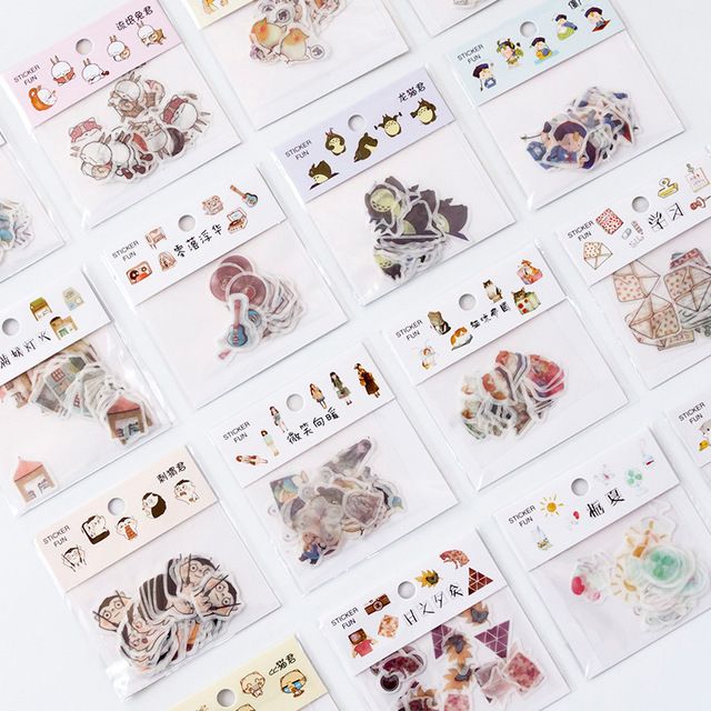 Set 32 sticker dán washi trang trí