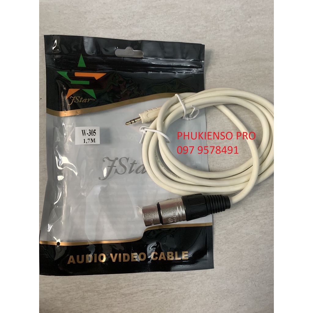 Dây kết nối XLR ra 3.5mm / Dây cắm Micro thu âm cho Sound Card