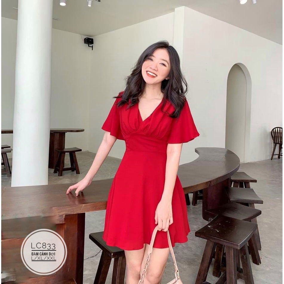 ĐẦM CÁNH DƠI CÔ TIM 2 MÀU SIÊU XINH BIGSIZE 50.90KG