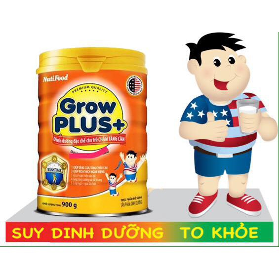 COMBO 2 Sữa Grow Plus Cam 900gr dành cho trẻ chậm tăng cân