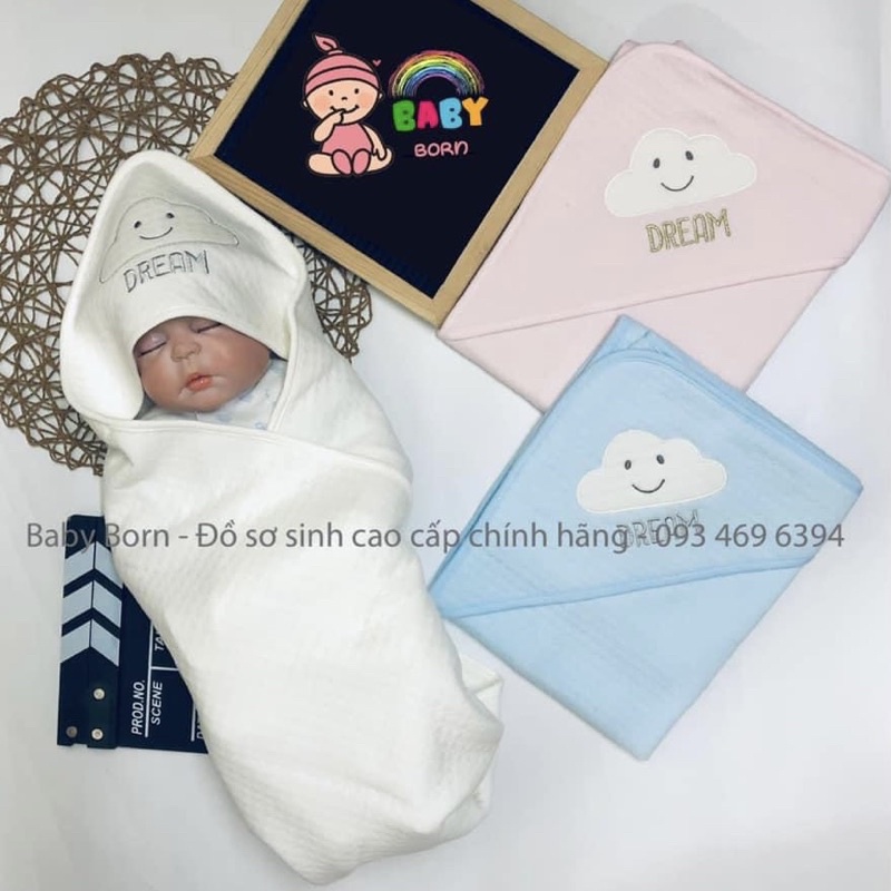 Bebecomfort - Chăn choàng ủ trần bông mỏng Dream mềm mại hình đám mây cho bé