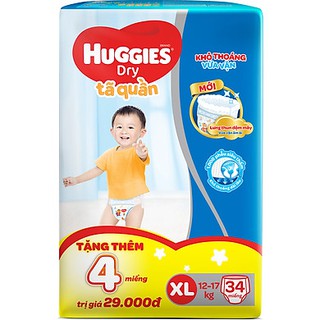 Tã quần huggies xl34