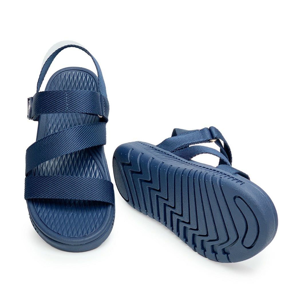 Giày sandal nam nữ FACOTA xanh navy quai dù, đi học [Freeship]