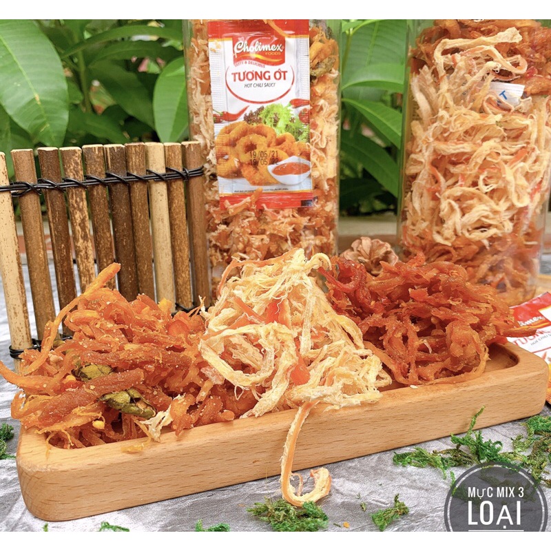 Mực Mix 3 vị, 300g (Mực Dừa,Mực Bơ Tỏi, Mực Tomyum) Loại 1, Thơm Ngon, ăn vặt Hà Nội | BigBuy360 - bigbuy360.vn