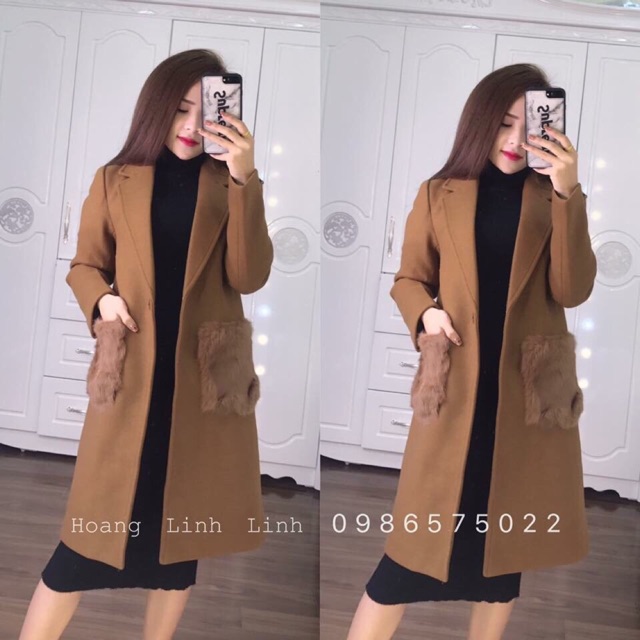 Áo dạ túi lông