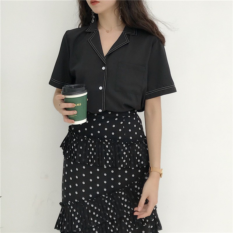Ulzzang ( 얼짱) - ÁO SƠ MI NỮ CƠ BẢN ĐI HỌC/ĐI LÀM CÔNG SỞ THỜI TRANG NỮ