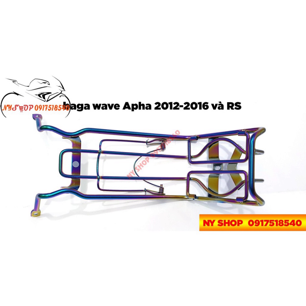 BAGA WAVEL ALPHA 2012-2016 VÀ WAVE RS INOX MÀU TITAN LOẠI 10 LY CHẮC CHẮN Ảnh thật Sp