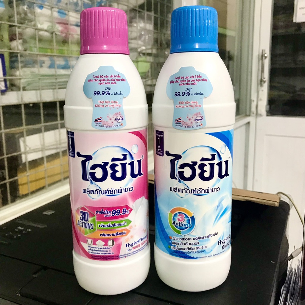 Nước tẩy trắng / tẩy màu quần áo Hygiene Thái Lan 500ml / 600ml