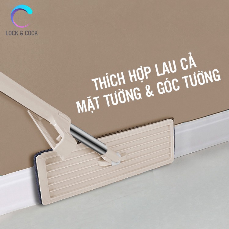 Cây Lau Nhà, Chổi Lau Nhà Thông Minh Tự Vắt Phẳng, Xoay 360 Độ, Thấm Hút Bẩn Siêu Nhanh, Siêu Sạch Spin Mop