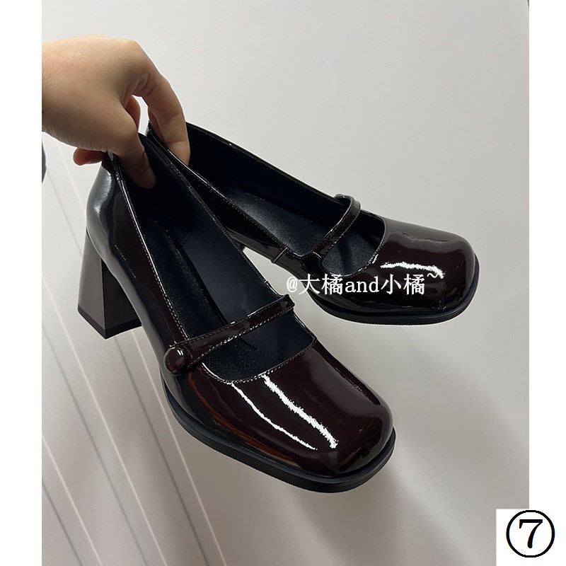 Giày Cao Gót Mary Jane Gót Dày Cài Khóa Kiểu Retro Thời Trang Xuân Thu 2022 Mới