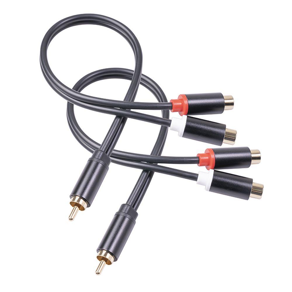 Cáp Chuyển Đổi Âm Thanh 3.5mm Sang 2RCA TV 2 RCA Male Sang 1 RCA Female