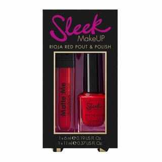 Bộ Son Kem Lì Và Sơn Móng Tay Sleek Rioja Red Pout & Polish Gift Set