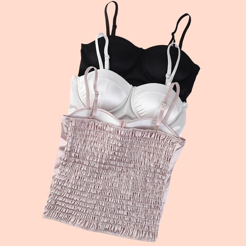 Áo Lót Nữ Phi Bóng, Áo Bra Su Satin Nhúng Sau Lưng 2 Dây - 0881
