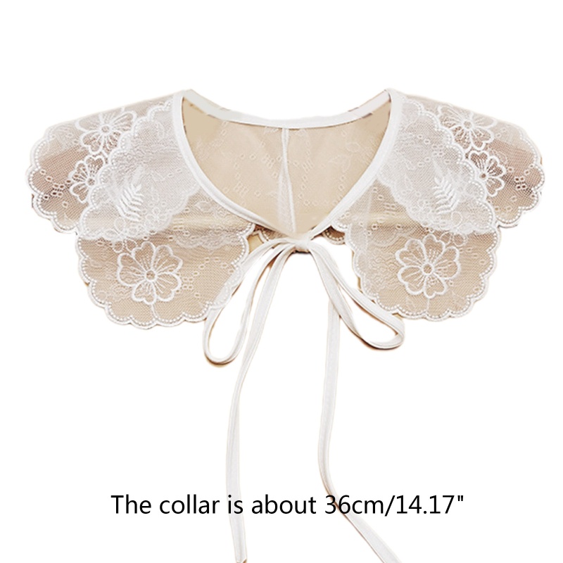 Cổ Áo Giả Thêu Ren Có Thể Tháo Rời