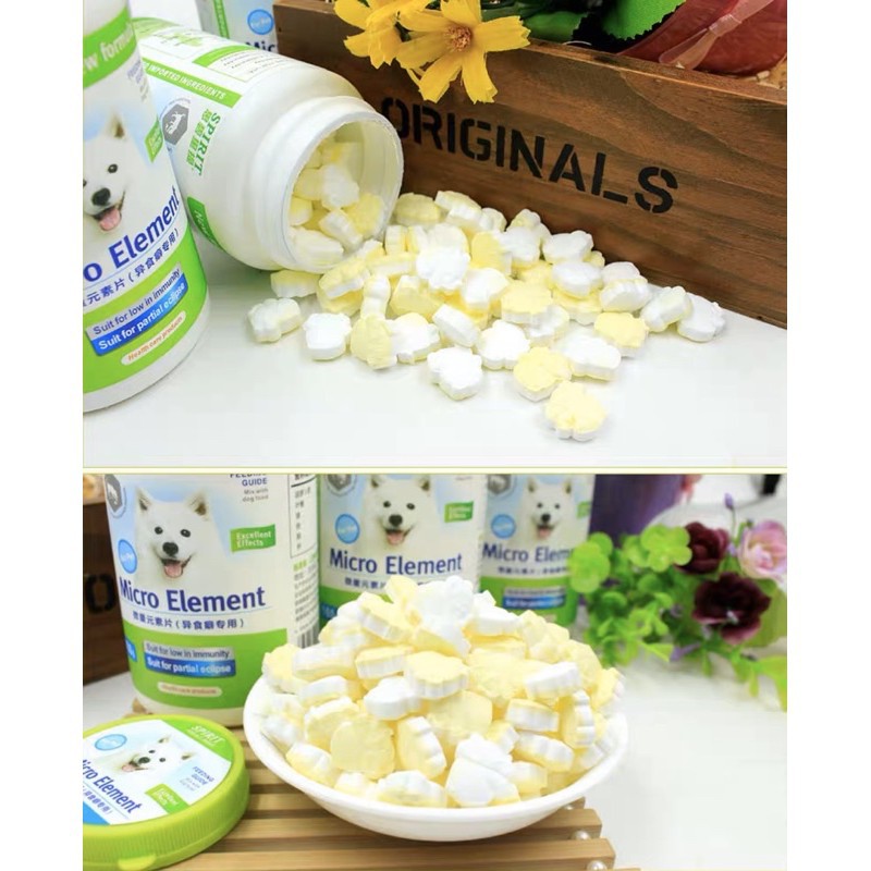 1 viên Canxi/Vitamin/Khoáng/Dưỡng lông bổ sung dinh dưỡng, kích thích ăn uống cho chó mèo chính hãng Spirit  - Lida Pet