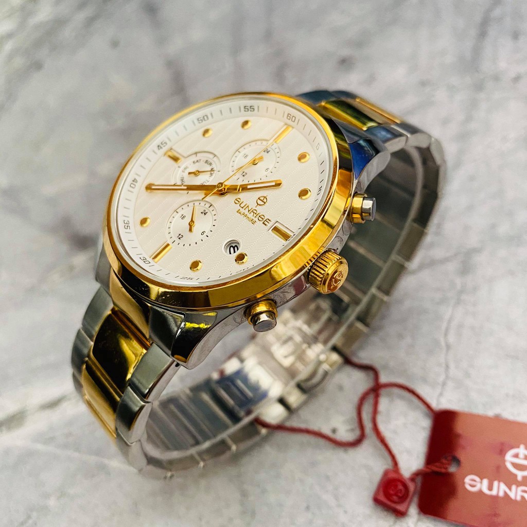 Đồng hồ Sunrise Nam chính hãng Nhật Bản DM756.SWA.SG.T - kính saphire chống trầy - c