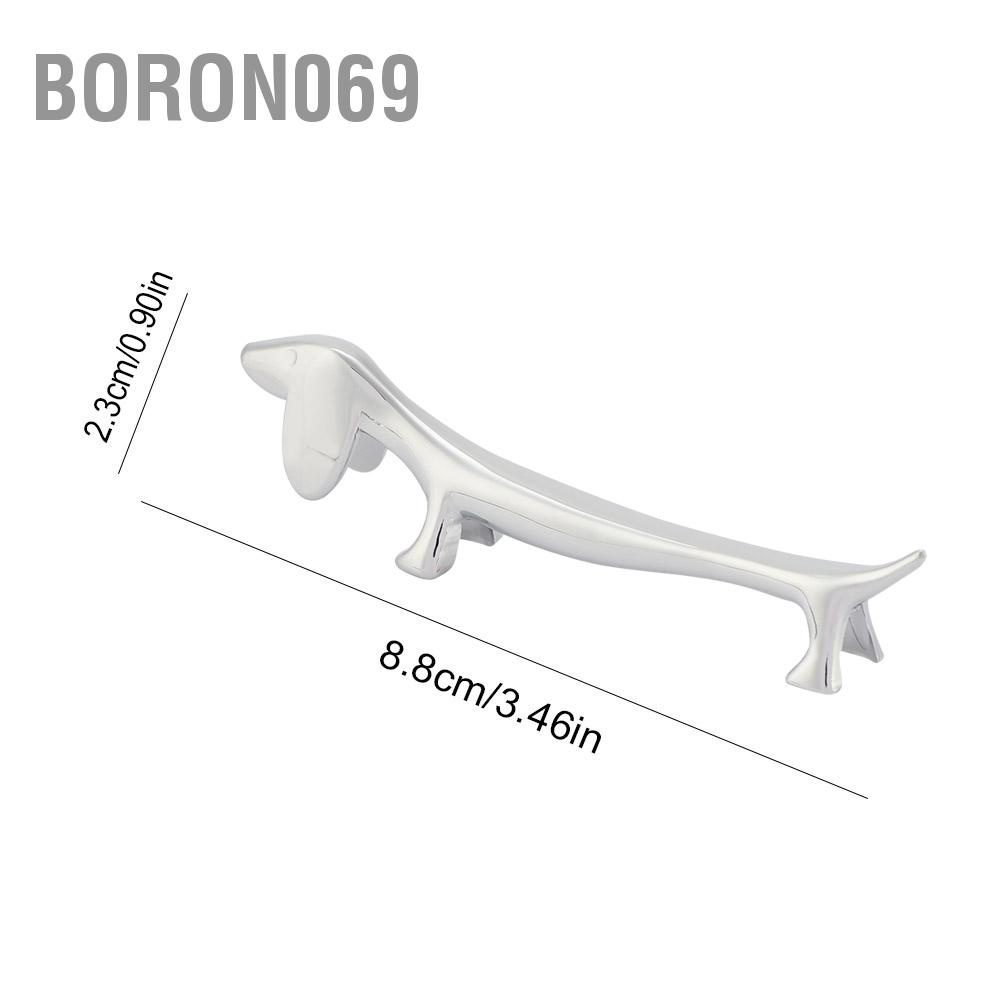 Boron069 Novel Metal Dog Pattern Sturdy Durable Chopstick Stand Table Decorative Ornament