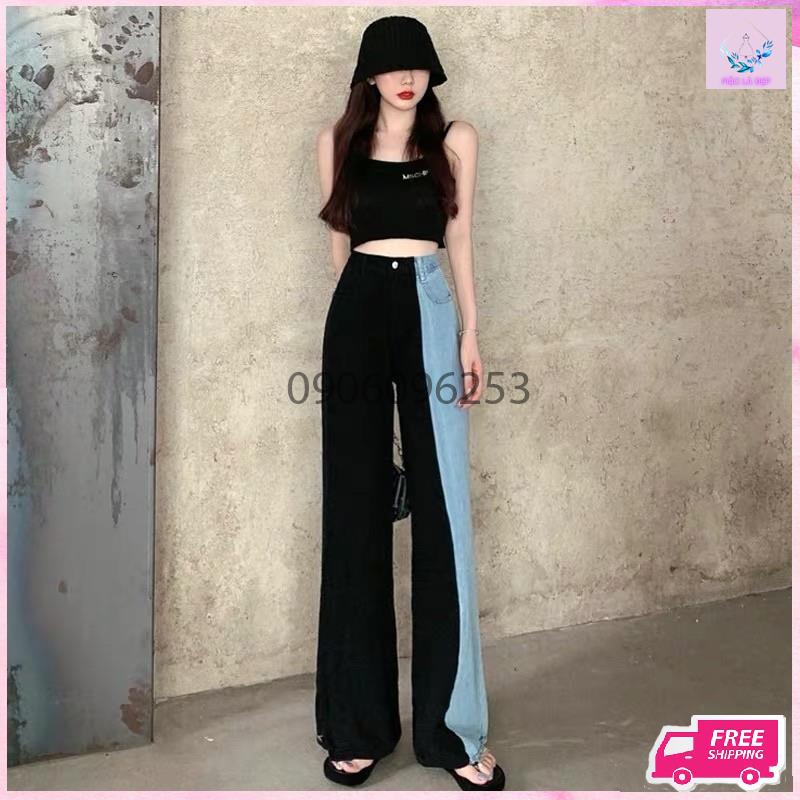 ( ORDER ) Quần Jeans Dáng Dài Sẻ Tà Ulzzang Q53 HÀNG QUẢNG CHÂU CAO CẤP