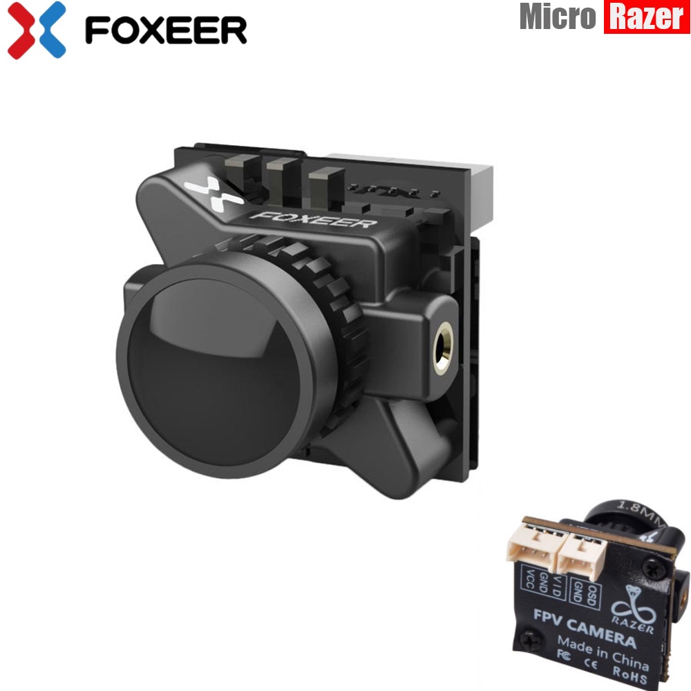 Máy Bay Điều Khiển Từ Xa Foxeer Razer Micro HD 5MP 1.8mm M8 1200TVL 4: 3 / 16: 9 NTSC / PAL Kèm OSD 4.5-25V