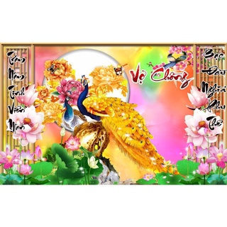 Tranh dán tường 3D Vợ Chồng - Tranh 3d Trang trí phòng ngủ -Song Long Decor