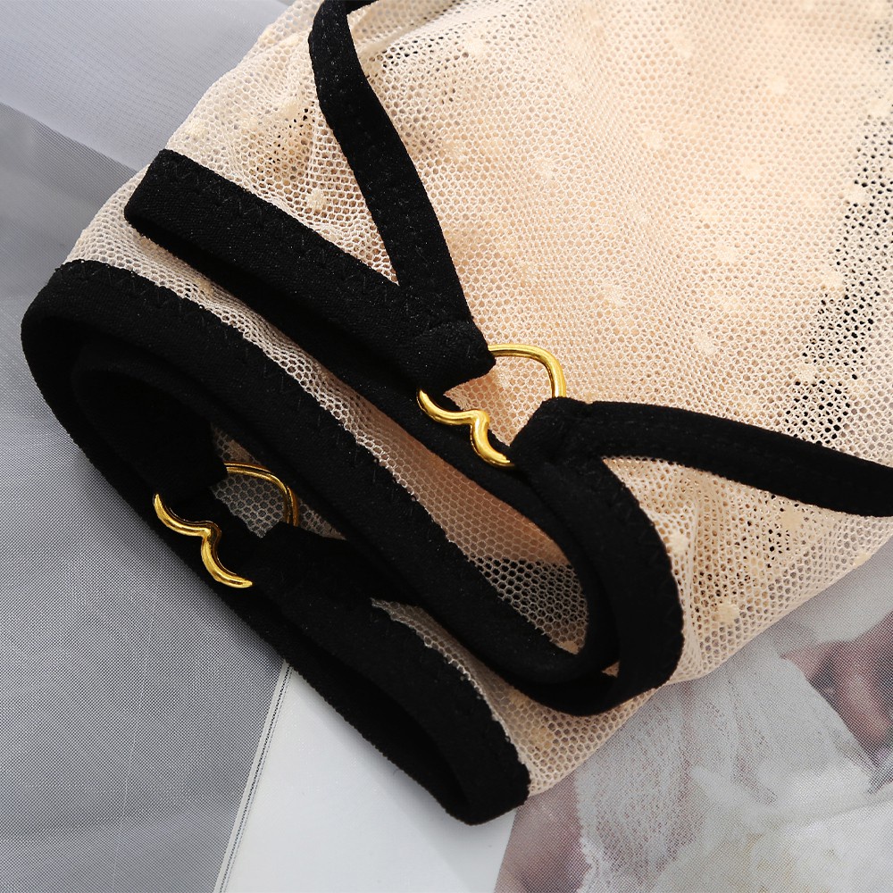 Quần Lót Lọt Khe Eo Thấp Vải Cotton Phối Ren Lưới Trong Suốt Thoáng Khí Nhiều Màu Gợi Cảm Cho Nữ