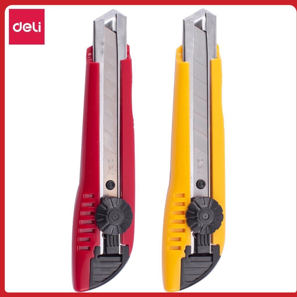 Dao Rọc Giấy Đại Deli 2043 (Có Núm Xoay Khóa Tự Động)