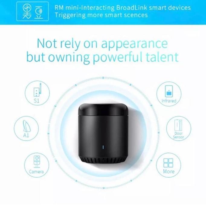 Thiết Bị Điều Khiển Từ Xa Broadlink RM Mini 3 Màu Đen Đậu Đen WIFI IR