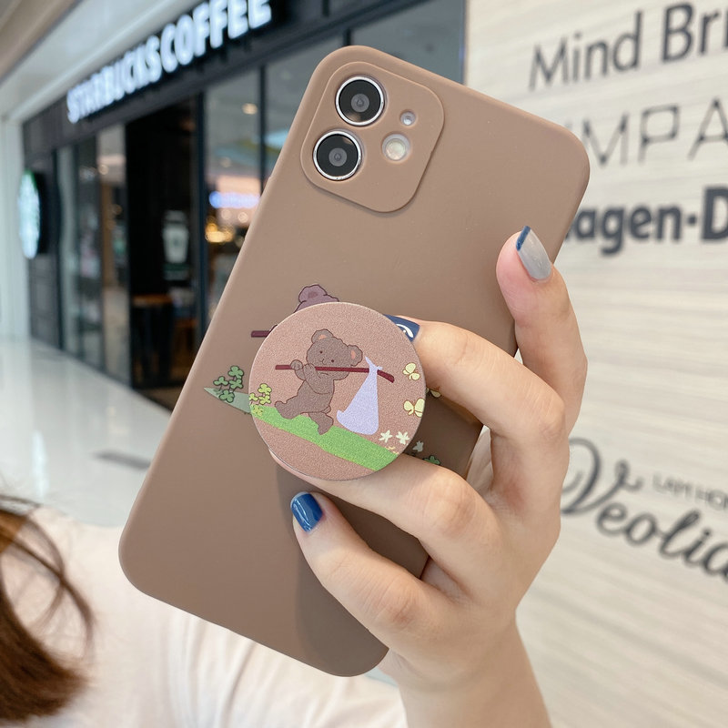 Ốp Lưng Hình Gấu Brown Đáng Yêu Cho Iphone 12 Mini 11 Pro X Xr Xs Max Se 2020 6 6s 7 8 Plus